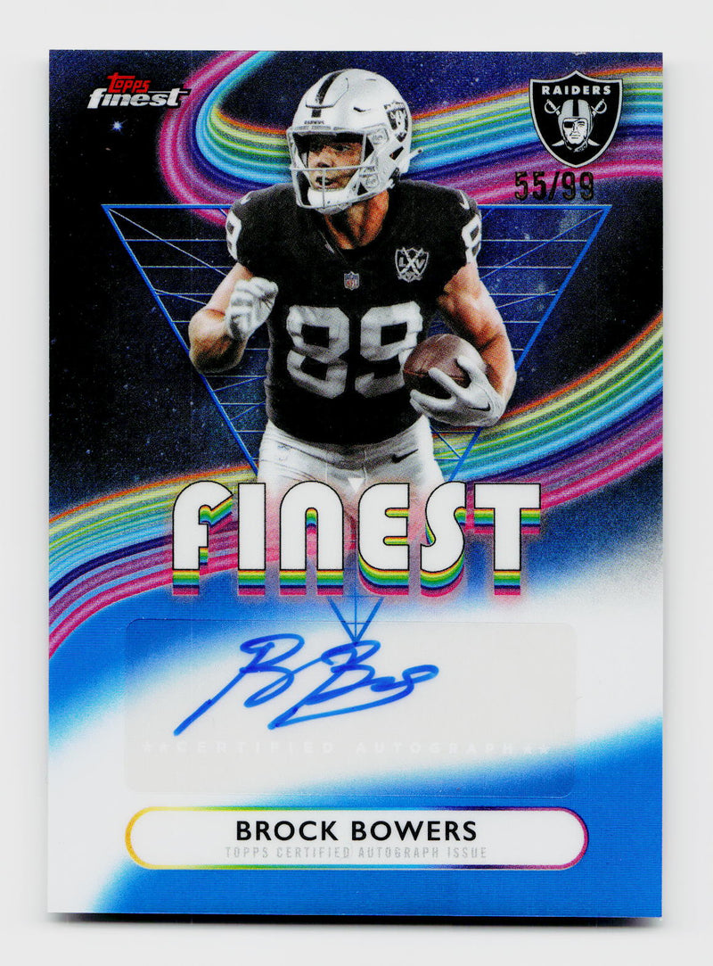 2025 Topps Finest Brock Bowers #FA-BB Finest Auto Blue Refractor /99