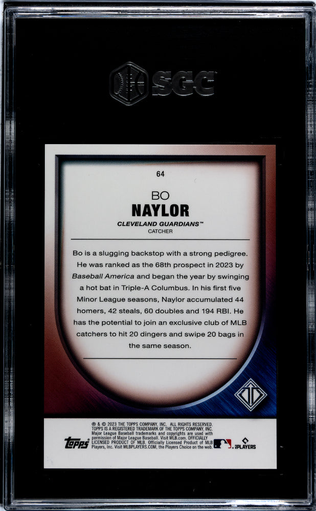 2023 Topps Transcendent Image Variation Bo Naylor #64 RC /25 SGC 8.5
