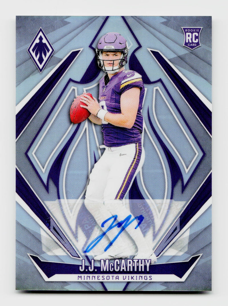 2024 Panini Phoenix J.J. McCarthy #185 Rookie RC Silver Auto /199