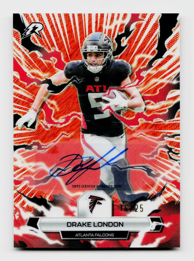 2026 Topps Resurgence Drake London #6 Auto Orange Power Surge Refractor SSP /25