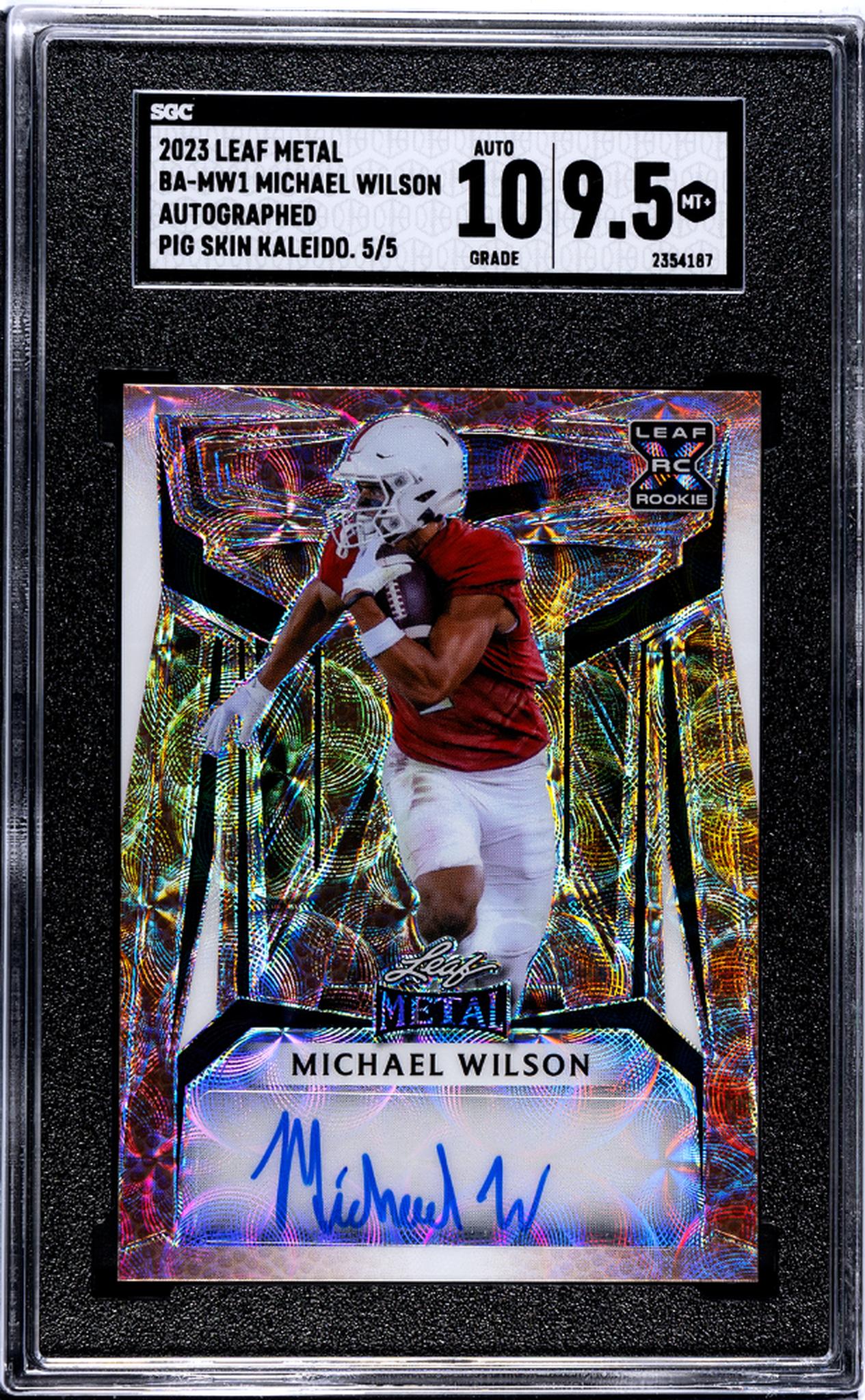 2023 Leaf Metal #BA-MW1 Michael Wilson Pig Skin Kaleido 5/5 SGC 9.5