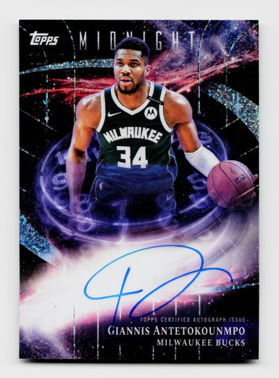 2025 Topps Midnight Giannis Antetokounmpo #SM-GAN Stroke of Midnight Auto /35