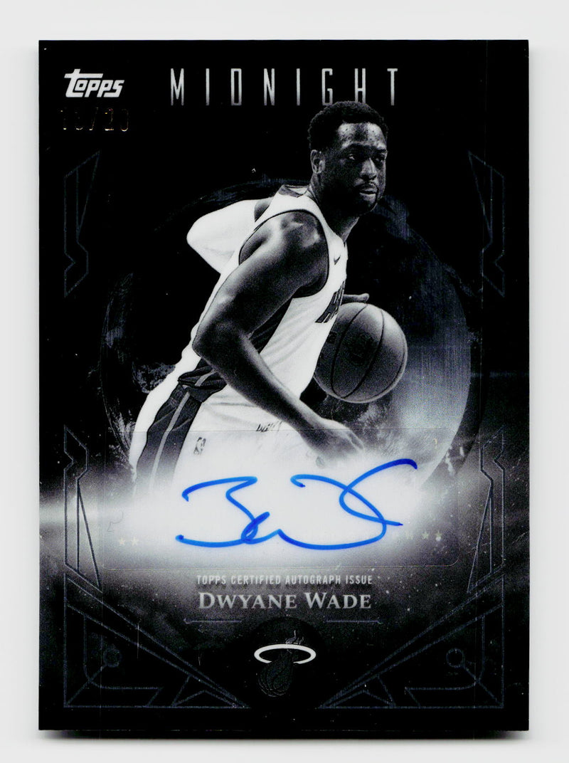 2025 Topps Midnight Dwyane Wade #MS-DW Midnight Sun Signatures Auto Black/White Equinox /20