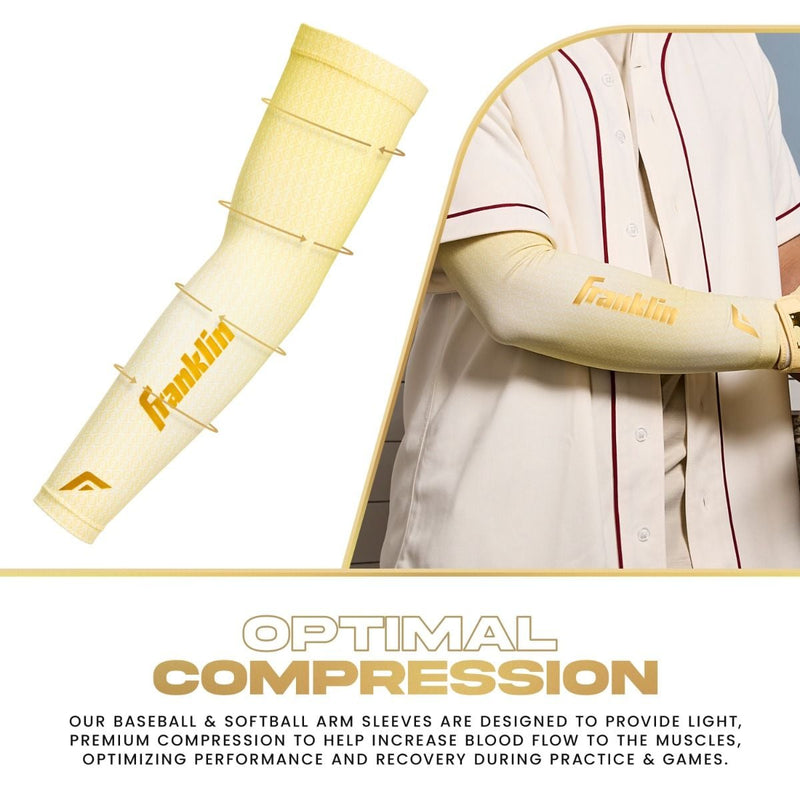 Franklin Sports Baseball Compression Arm Sleeve - Vanilla Bean