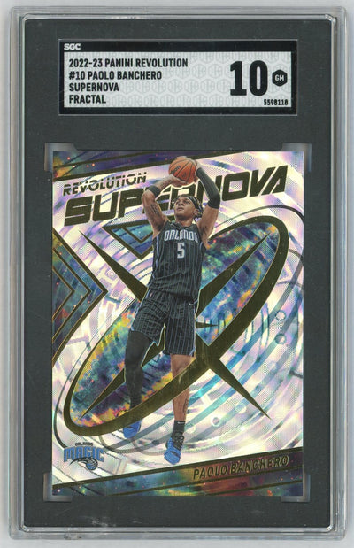 2022-23 Panini Revolution Paolo Banchero #10 Supernova Fractal Rookie RC SP SGC 10