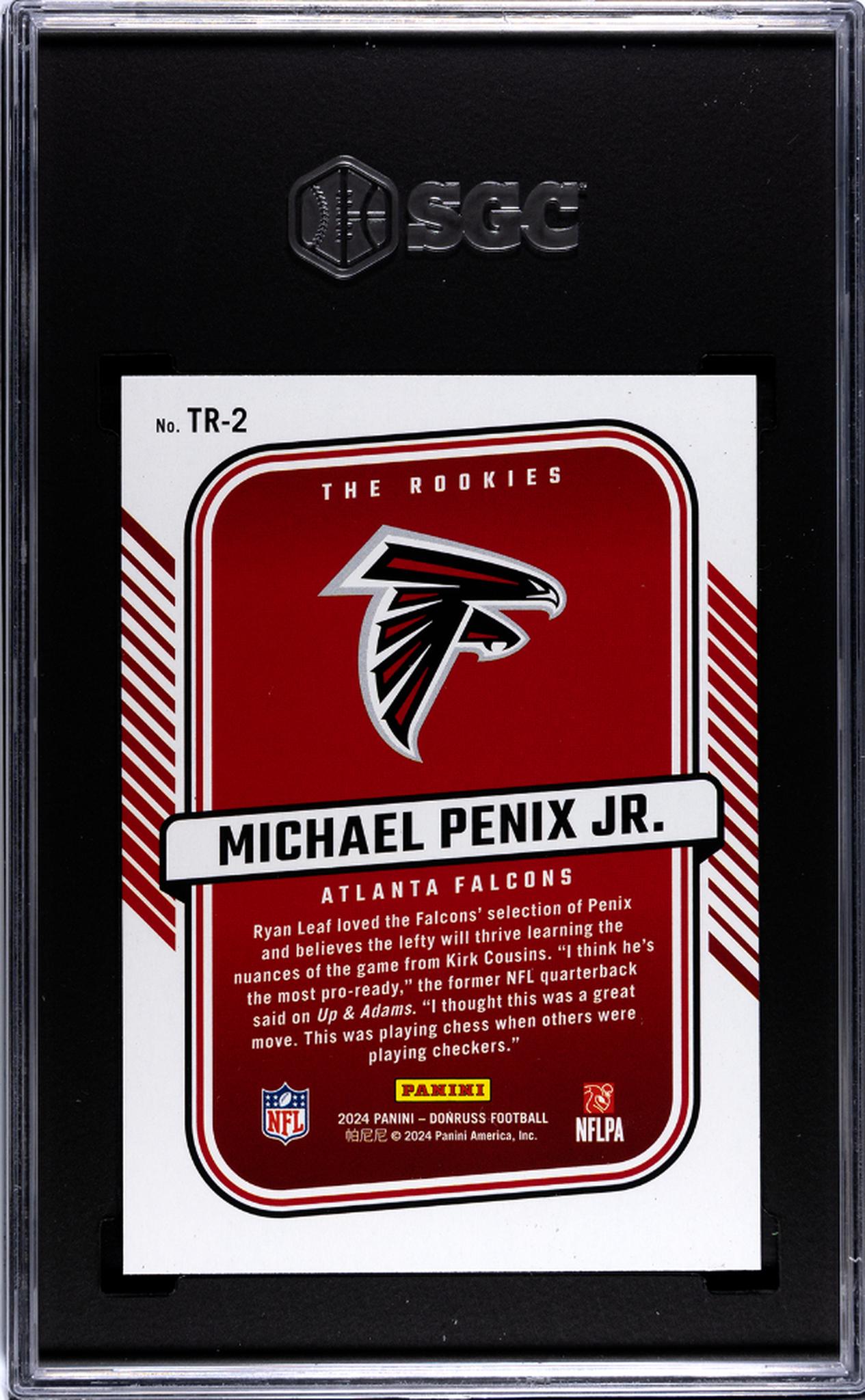 2024 Donruss #TR-2 Michael Penix Jr. The Rookies SGC 10