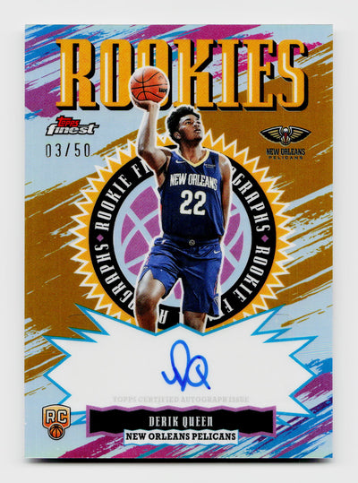 2025 Topps Finest Derik Queen Rookie Finest Autographs #RFA-DK True Gold Refractor /50 Auto RC