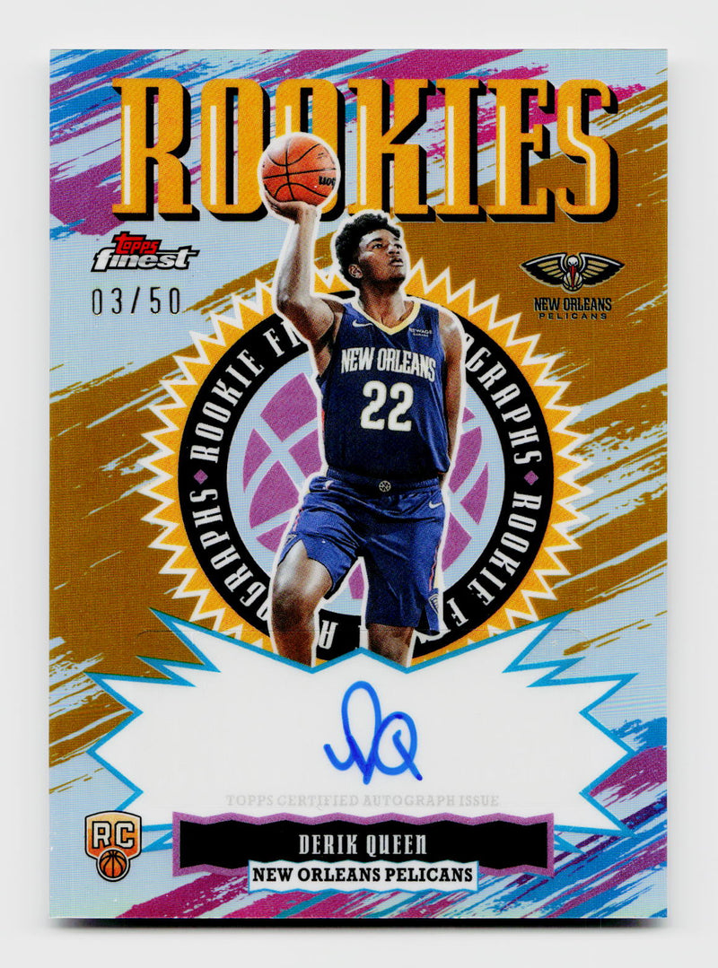 2025 Topps Finest Derik Queen Rookie Finest Autographs #RFA-DK True Gold Refractor /50 Auto RC