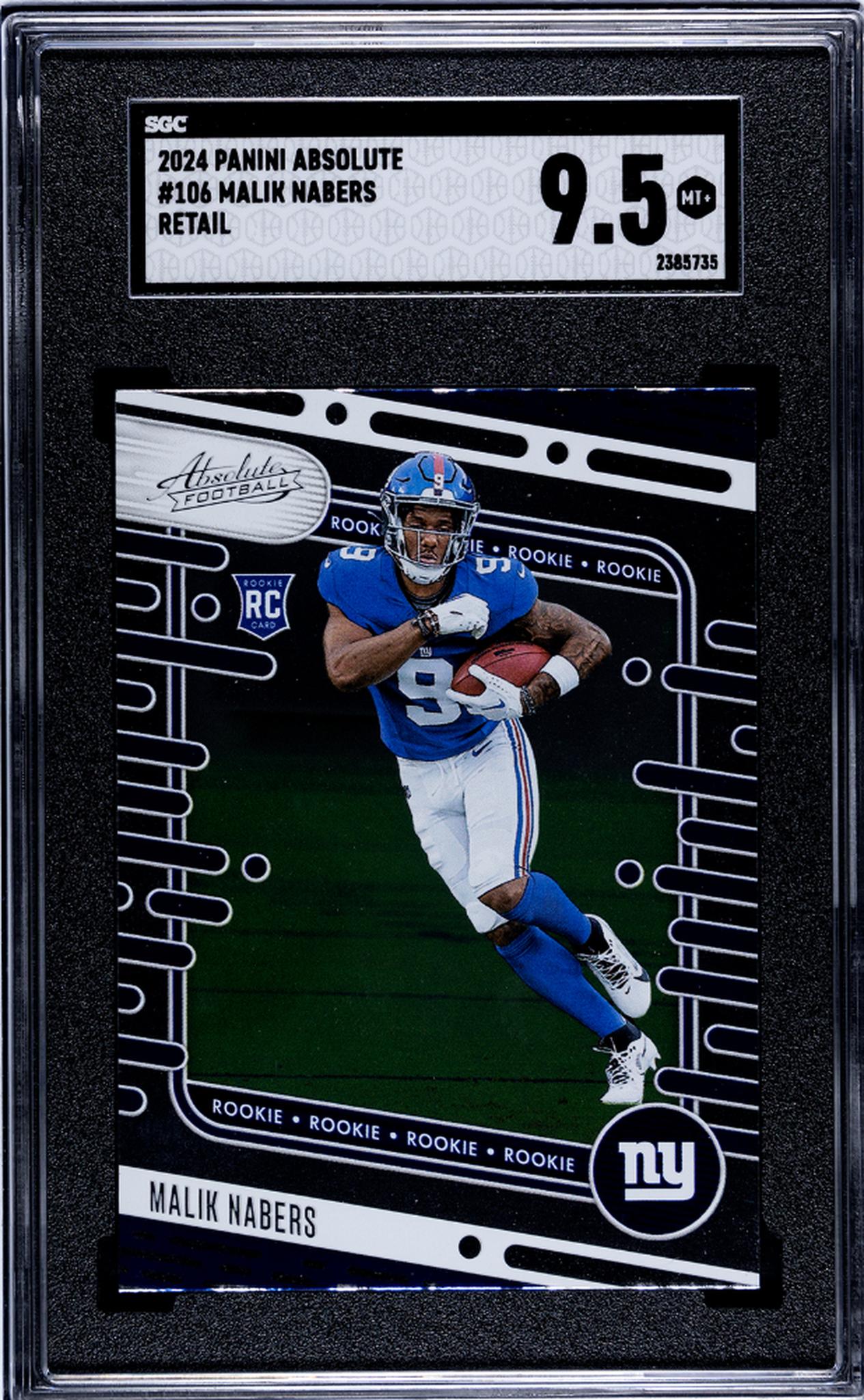 2024 Panini Absolute #106 Malik Nabers Retail SGC 9.5