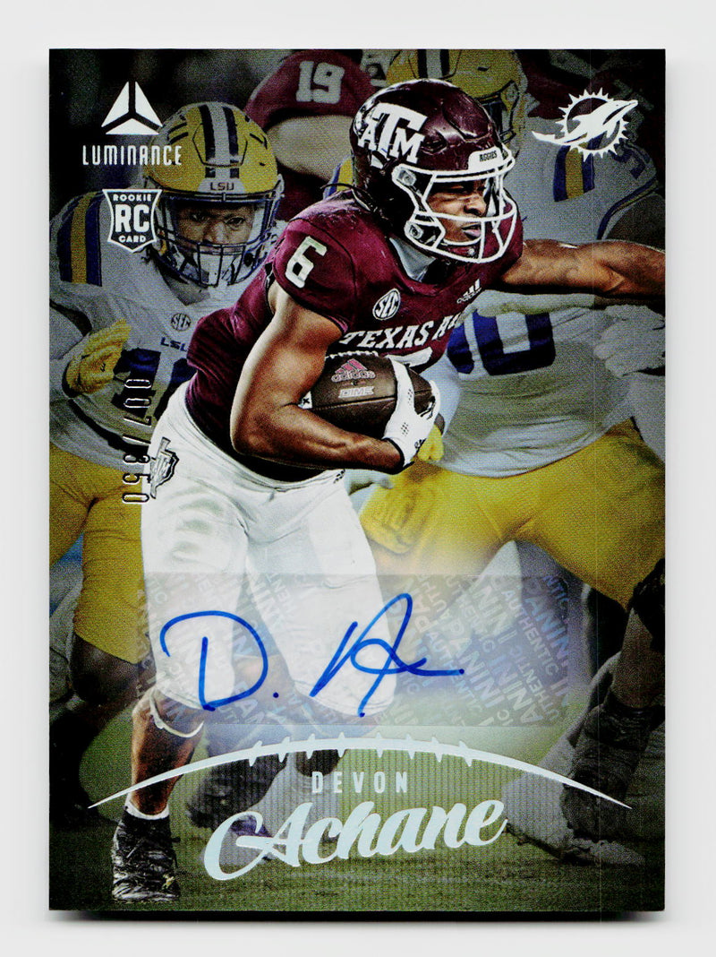 2023 Panini Luminance Devon Achane #113 Rookie Auto /350