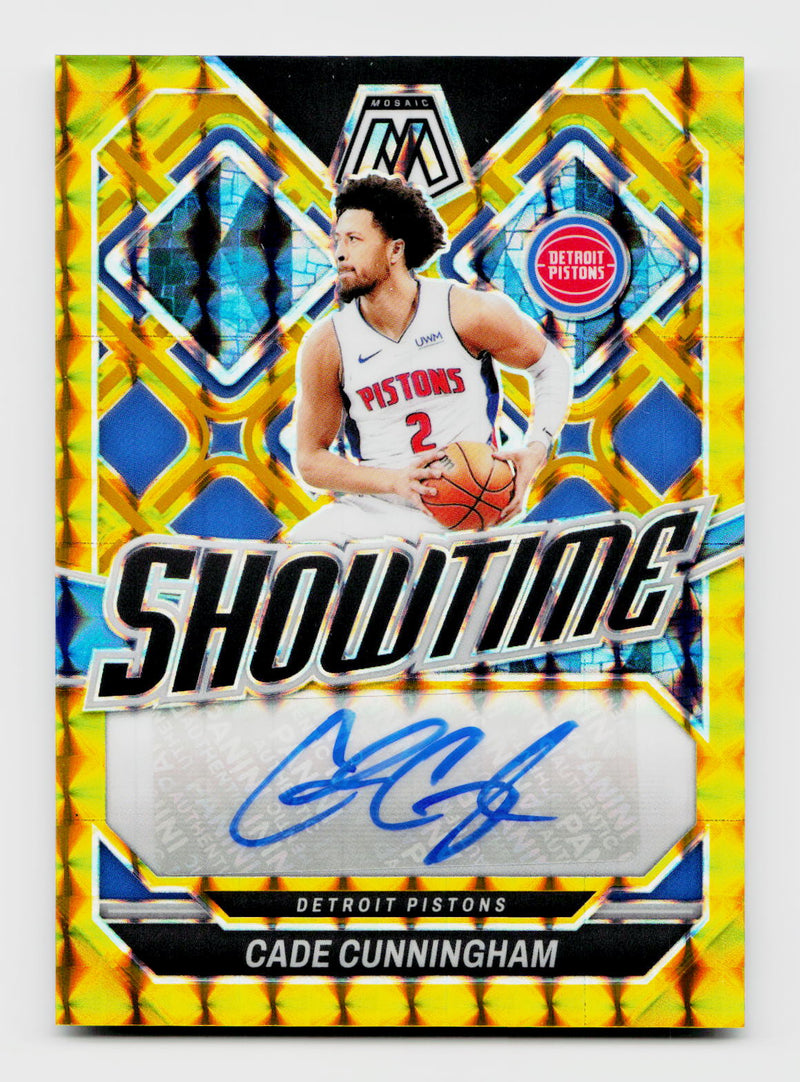 2023-24 Panini Mosaic Cade Cunningham #SS-CUN Showtime Auto Gold SSP /10