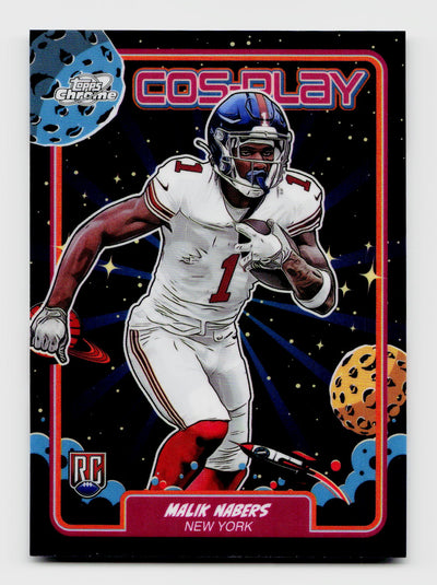 2024 Topps Chrome Cosmic COS-PLAY Malik Nabers #CP-9 Rookie RC SSP