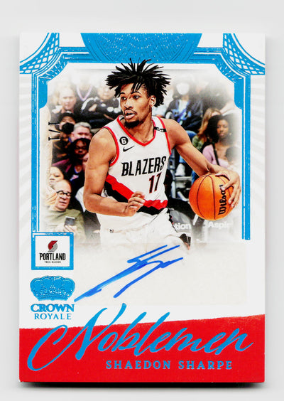 2023 Panini Crown Royale Shaedon Sharpe #NM-SHP Noblemen Auto SSP 1/1