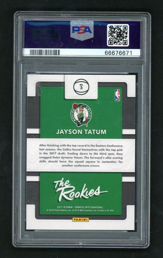 2017 Panini Donruss Optic the Rookies Jayson Tatum #3 PSA 9