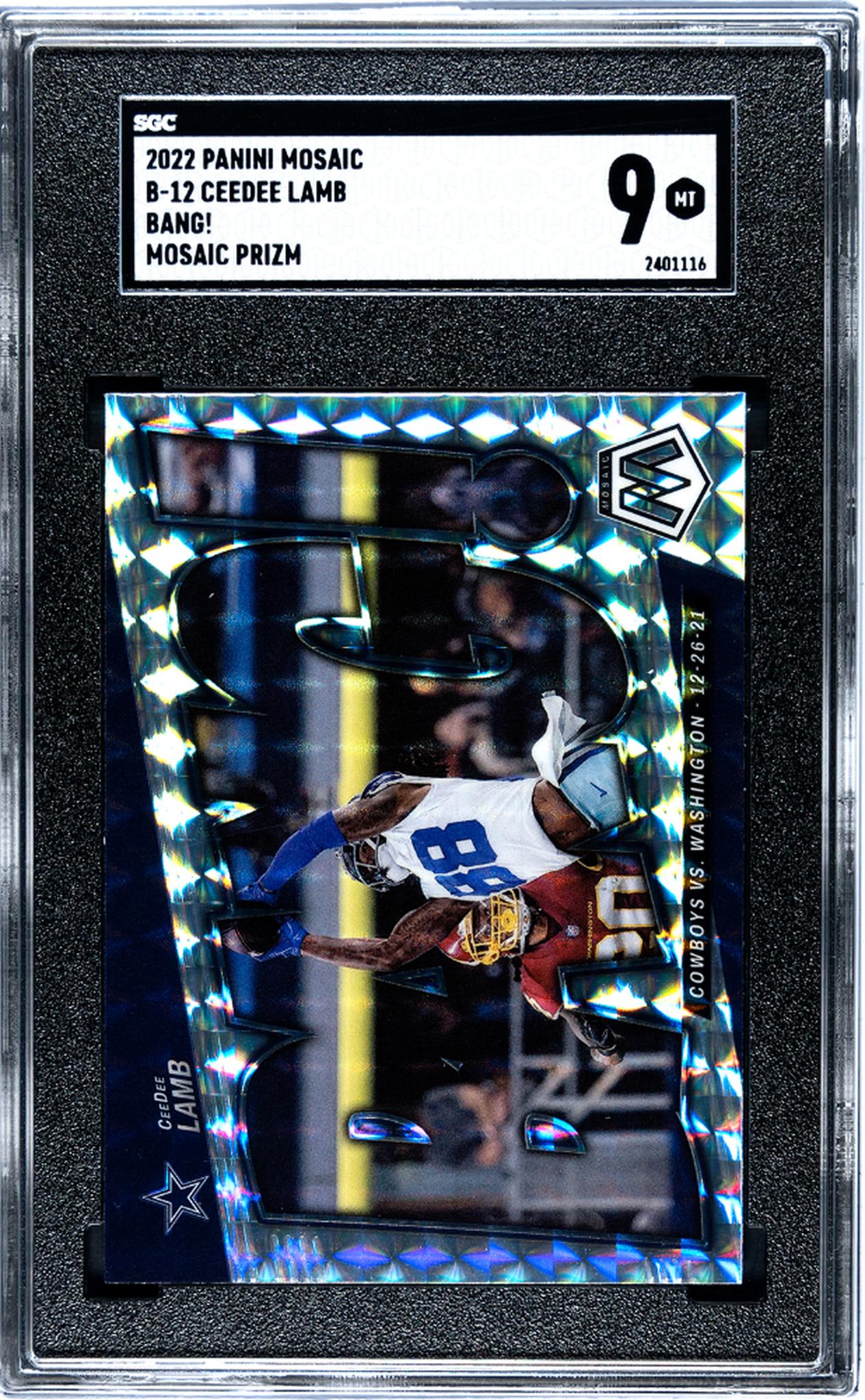 2022 Mosaic #B-12 CeeDee Lamb Bang! SGC 9