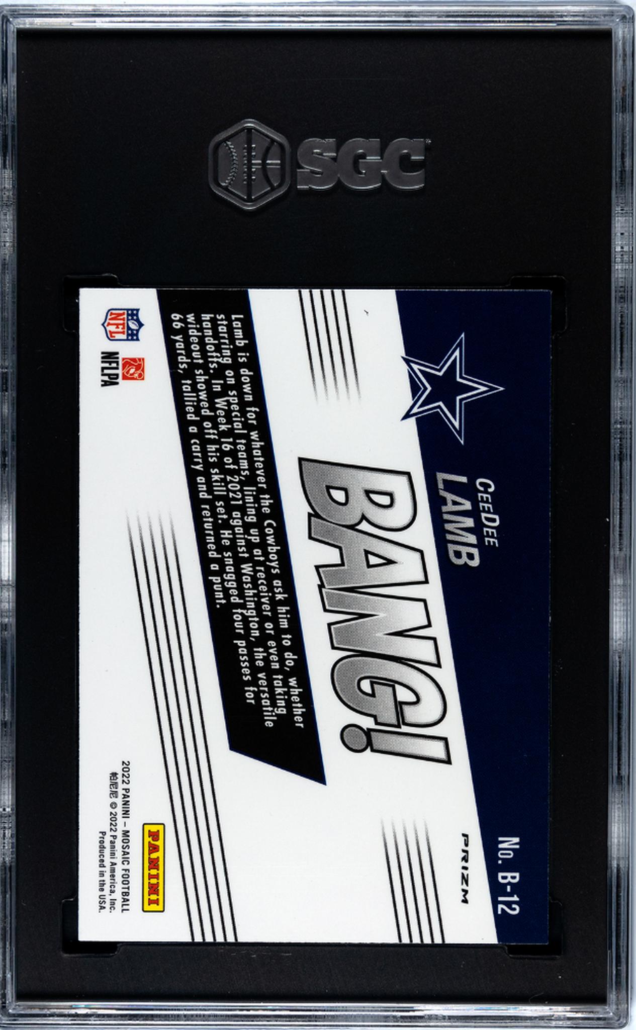 2022 Mosaic #B-12 CeeDee Lamb Bang! SGC 9