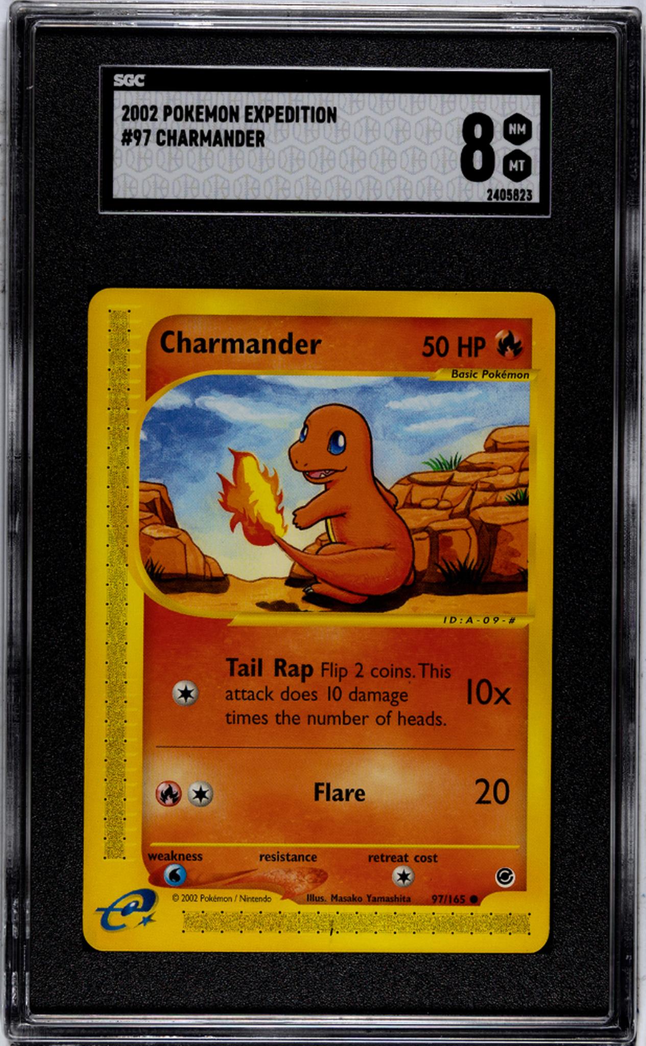 2002 Pokemon #97/165 Charmander Expedition SGC 8