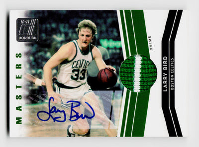2010 Panini Donruss Masters Larry Bird #2 Prime Auto Game-Used Jersey SSP /5