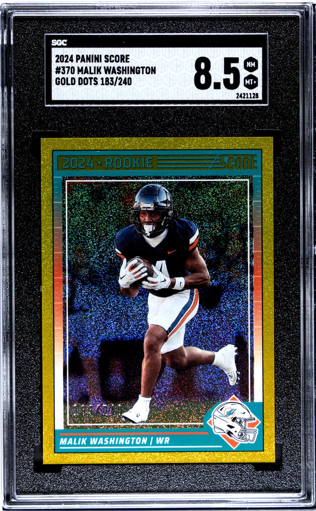 2024 Panini Score Gold Dots Malik Washington #370 RC /240 SGC 8.5