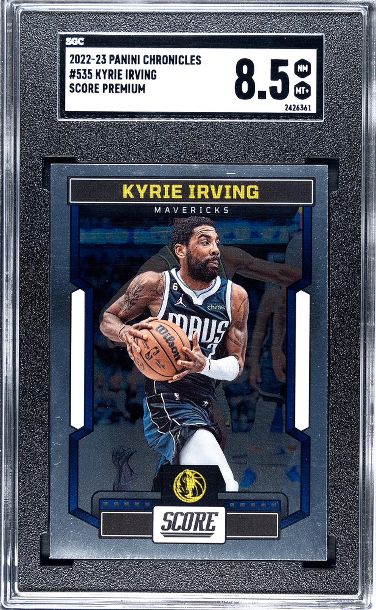 2022-23 Panini Chronicles Score Premium Kyrie Irving #535 SGC 8.5