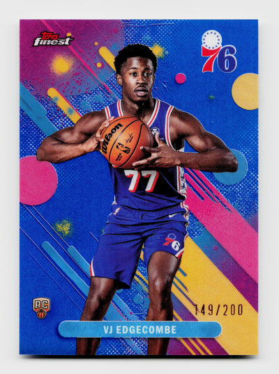 2026 Topps Finest VJ Edgecombe #3 Rookie RC Blue Refractor /200