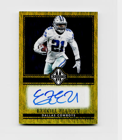 2019 Panini Majestic Ezekiel Elliott #UT-EE Upper Tier Signatures Auto Gold SSP /10