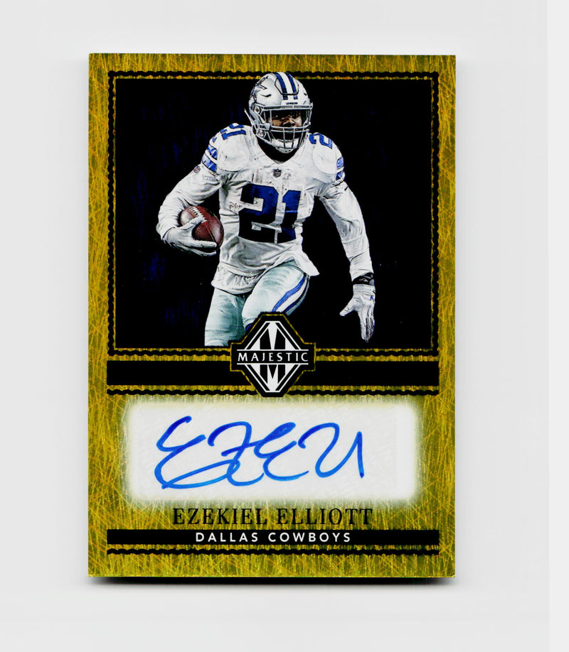 2019 Panini Majestic Ezekiel Elliott #UT-EE Upper Tier Signatures Auto Gold SSP /10