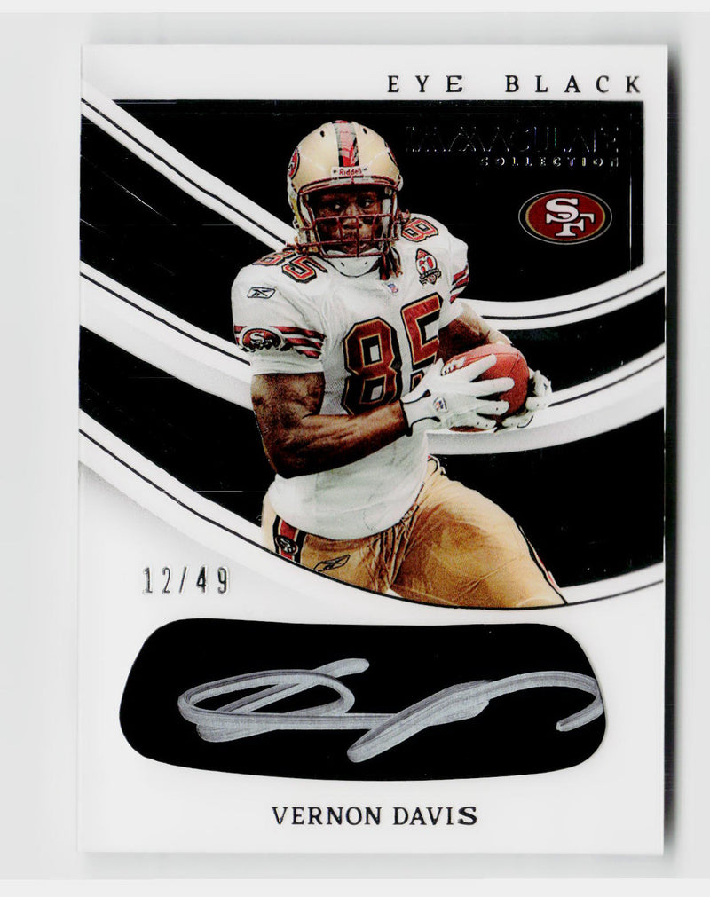 2023 Panini Immaculate Vernon Davis Eye Black Auto #EB-VD /49