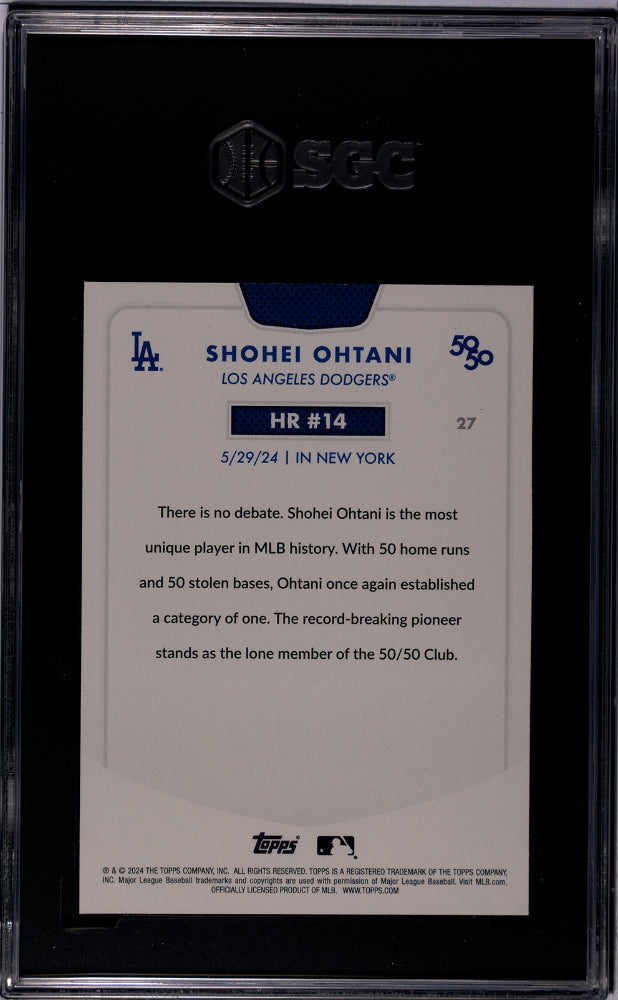 2024 Topps Ohtani 50/50 Shohei Ohtani #27 SGC 10