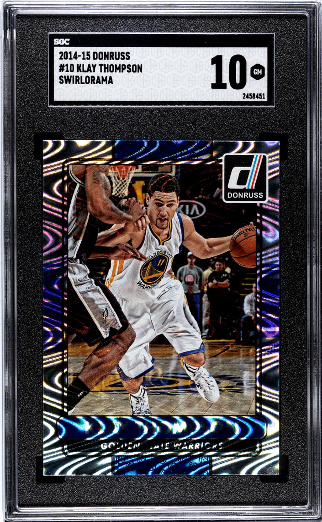 2014-15 Panini Donruss Swirlorama Klay Thompson #10 SGC 10