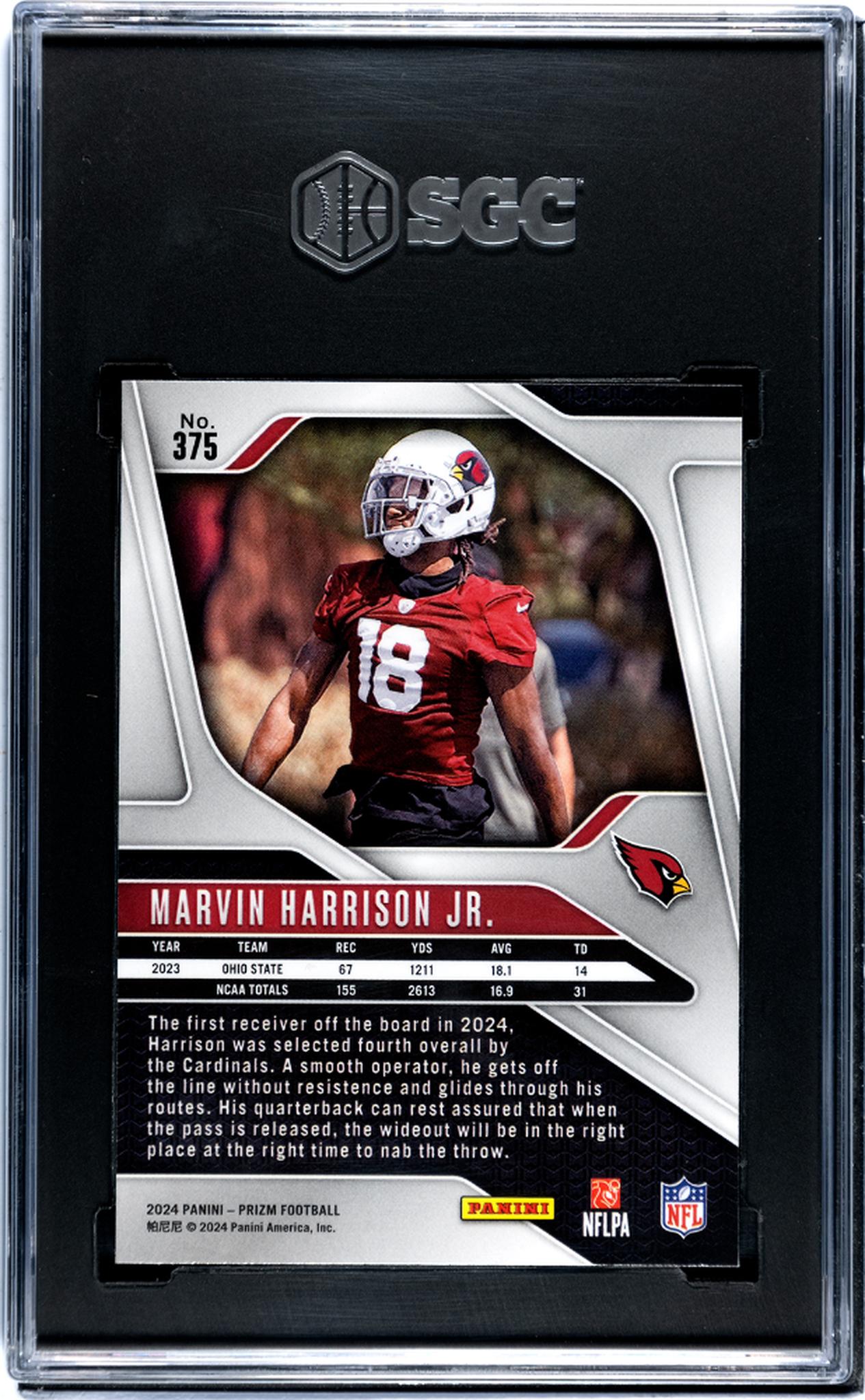 2024 Panini Prizm #375 Marvin Harrison Jr. SGC 10