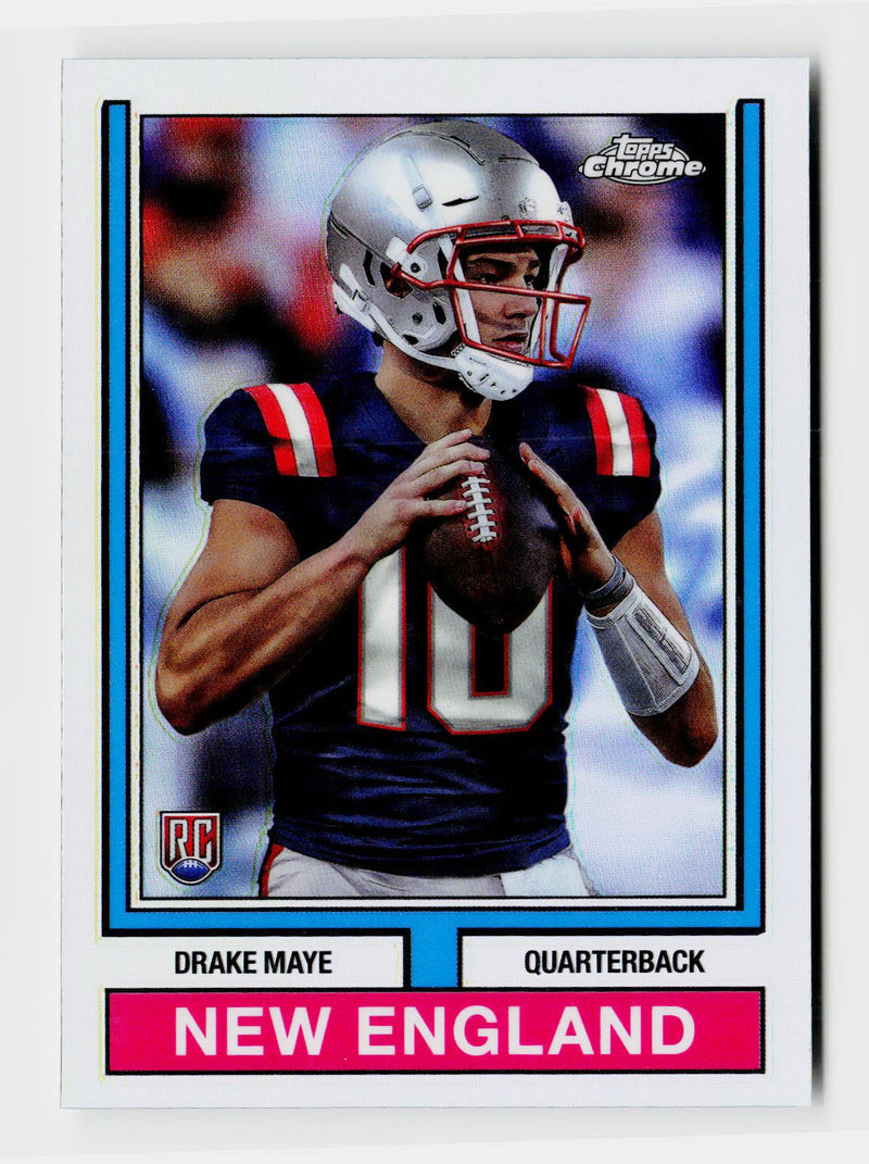 2024 Topps Chrome Drake Maye #74TF-3 1974 Rookie Refractor RC