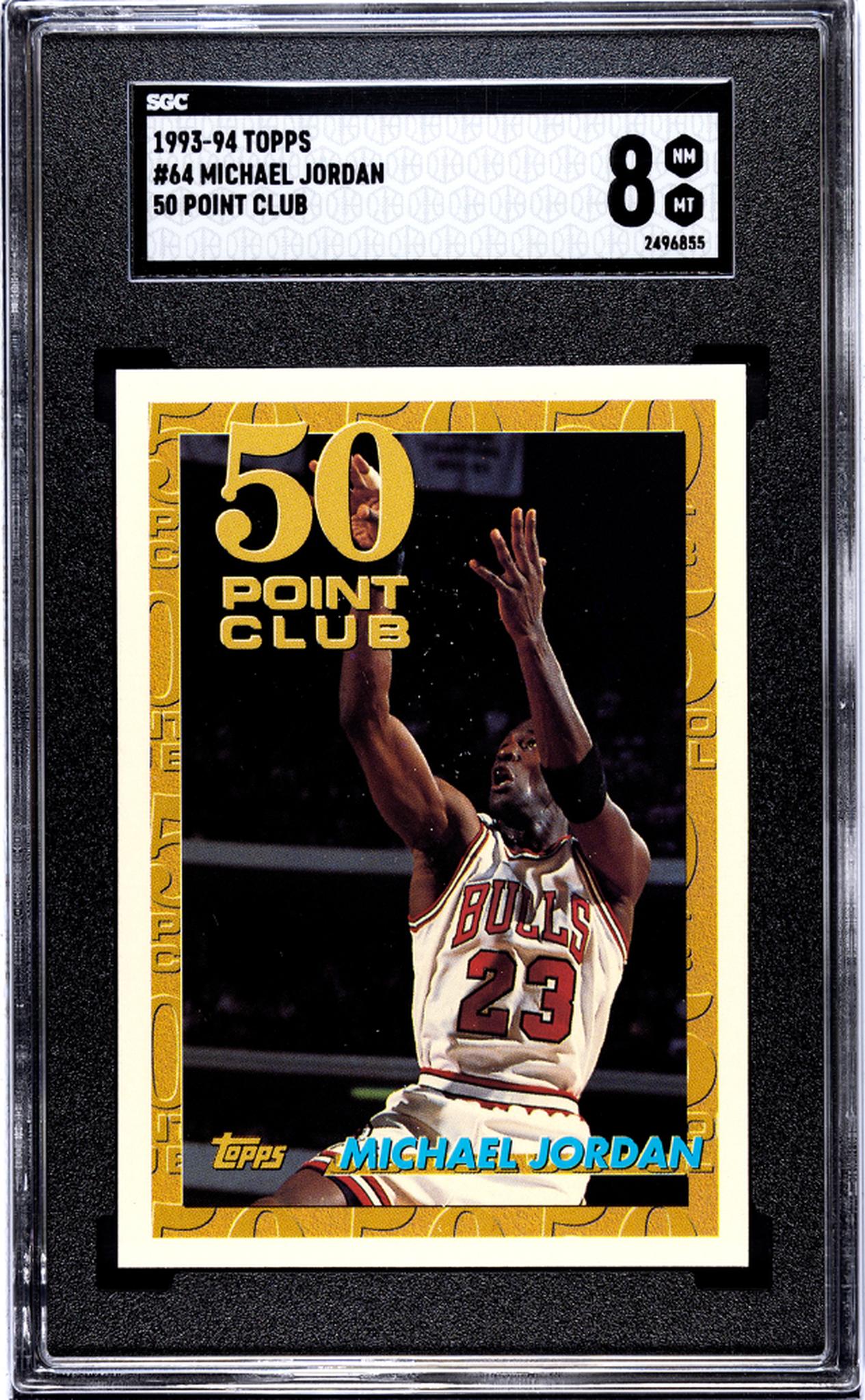 1993 Topps #64 Michael Jordan 50 Point Club SGC 8