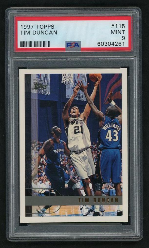 1997 Topps Tim Duncan #115 PSA 9