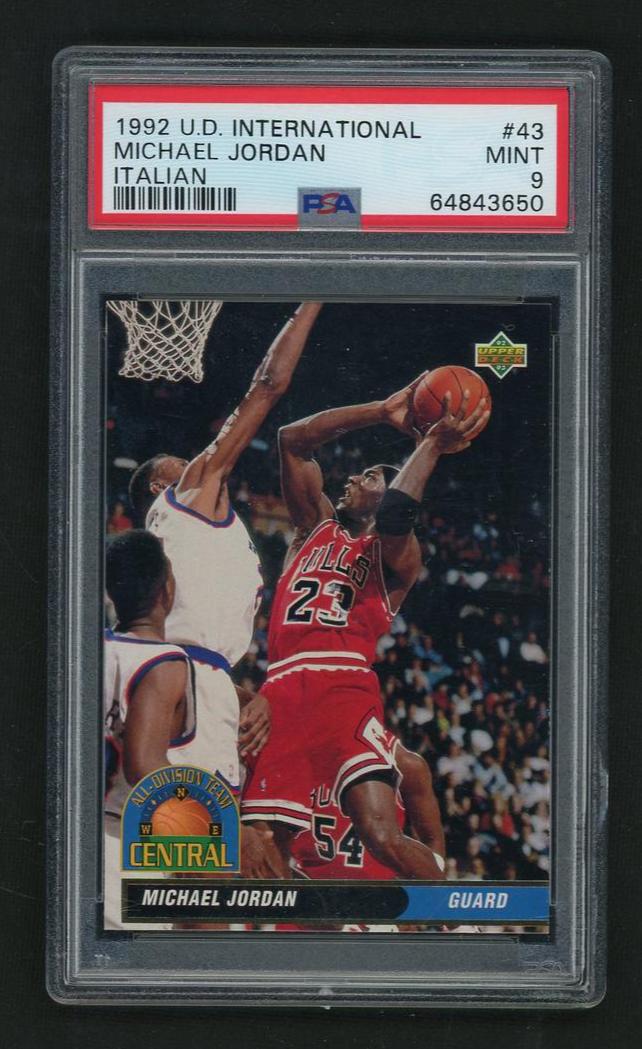 1992 Upper Deck Italian Michael Jordan #43 PSA 9