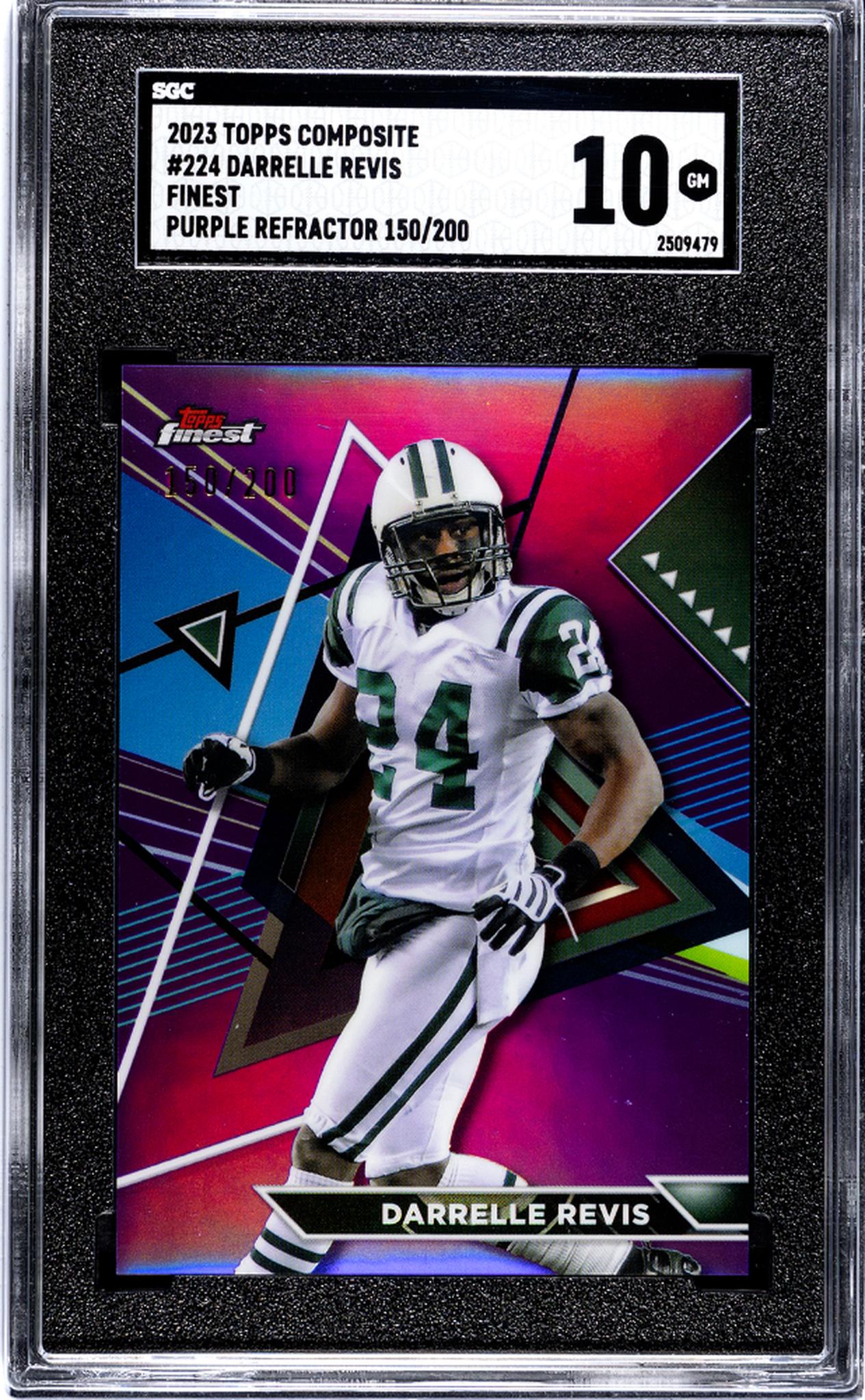 2023 Topps Composite #224 Darrelle Revis Finest Purple Refractor /200 SGC 10