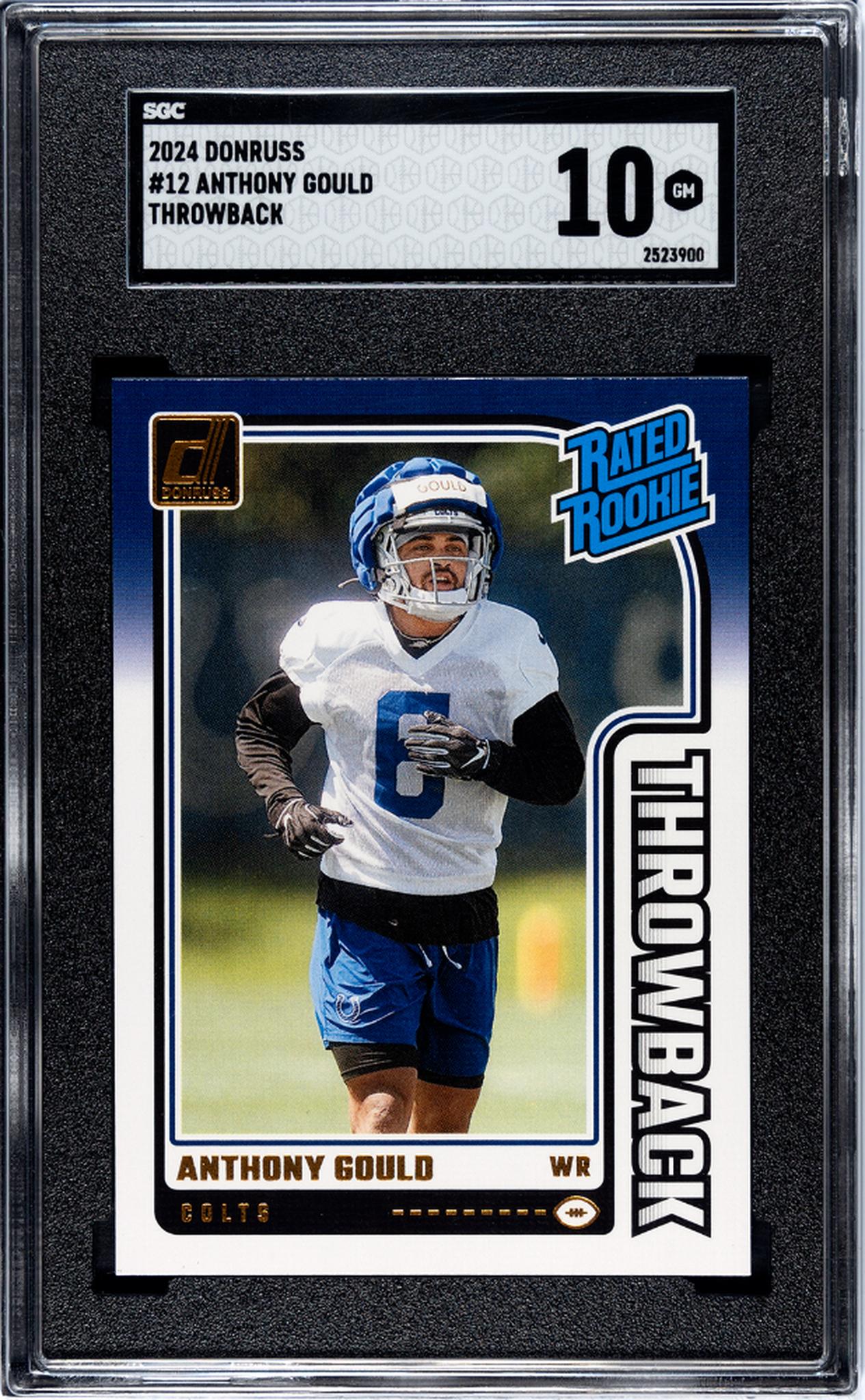 2024 Donruss Throwback Anthony Gould #12 RC SGC 10