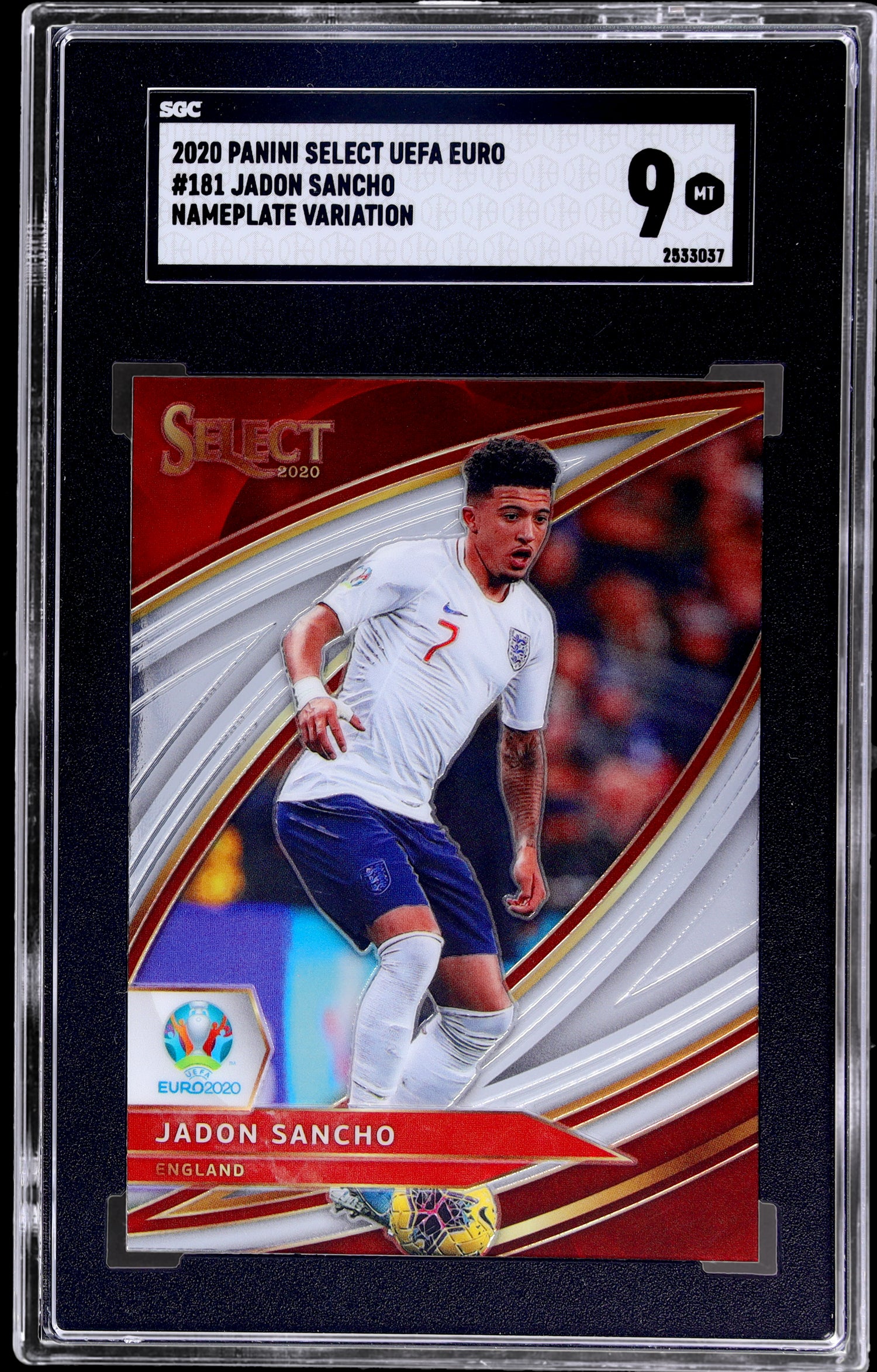 2020 Panini Select UEFA Euro Nameplate Jadon Sancho #181 SGC 9