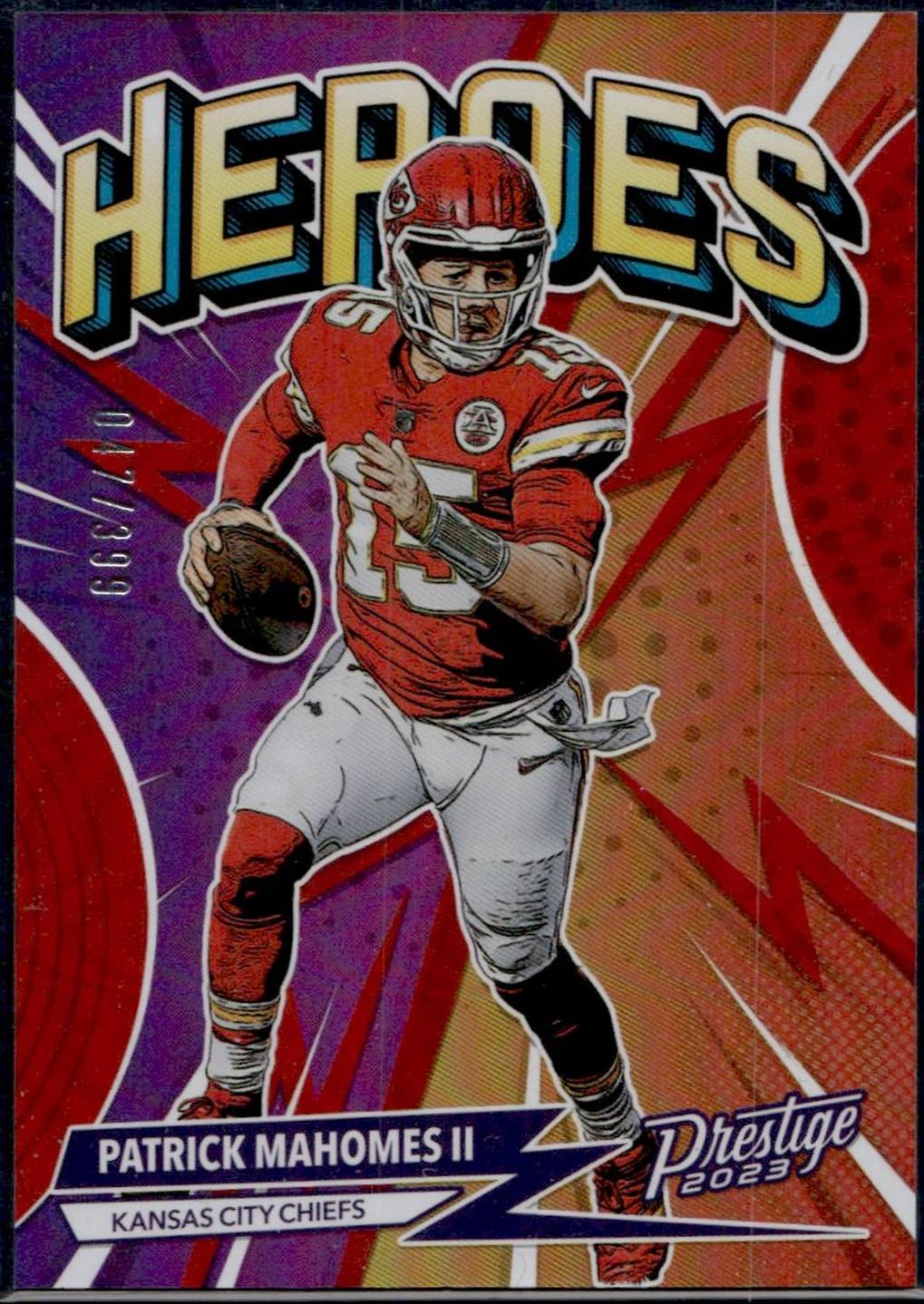 2023 Panini Prestige #H-1 Patrick Mahomes II Heroes /399 Kansas City Chiefs