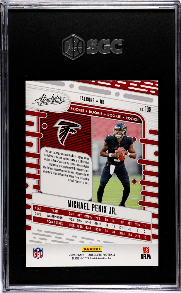 2024 Panini Absolute #108 Michael Penix Jr. Retail SGC 10