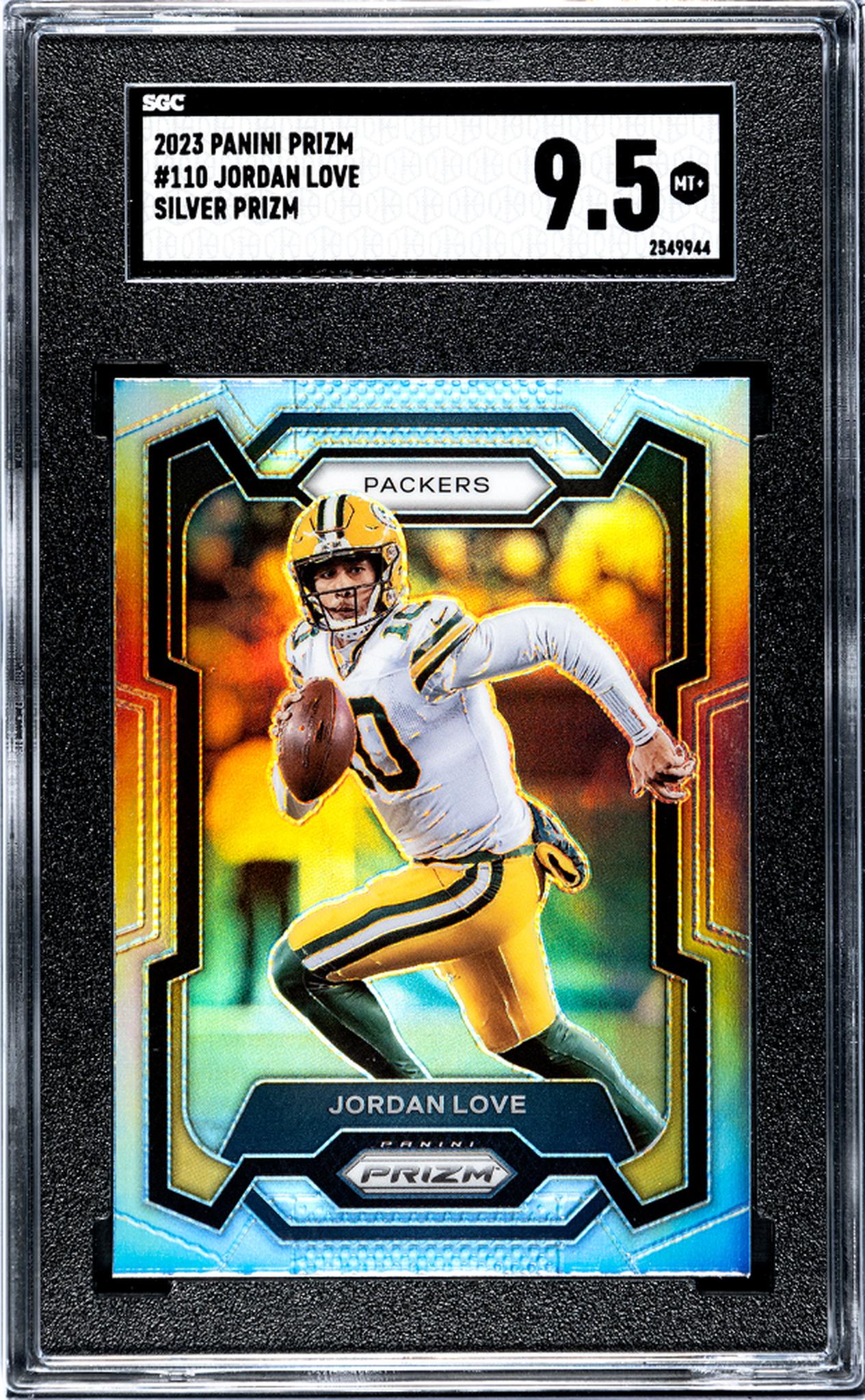 2023 Panini Prizm #110 Jordan Love Silver Prizm SGC 9.5