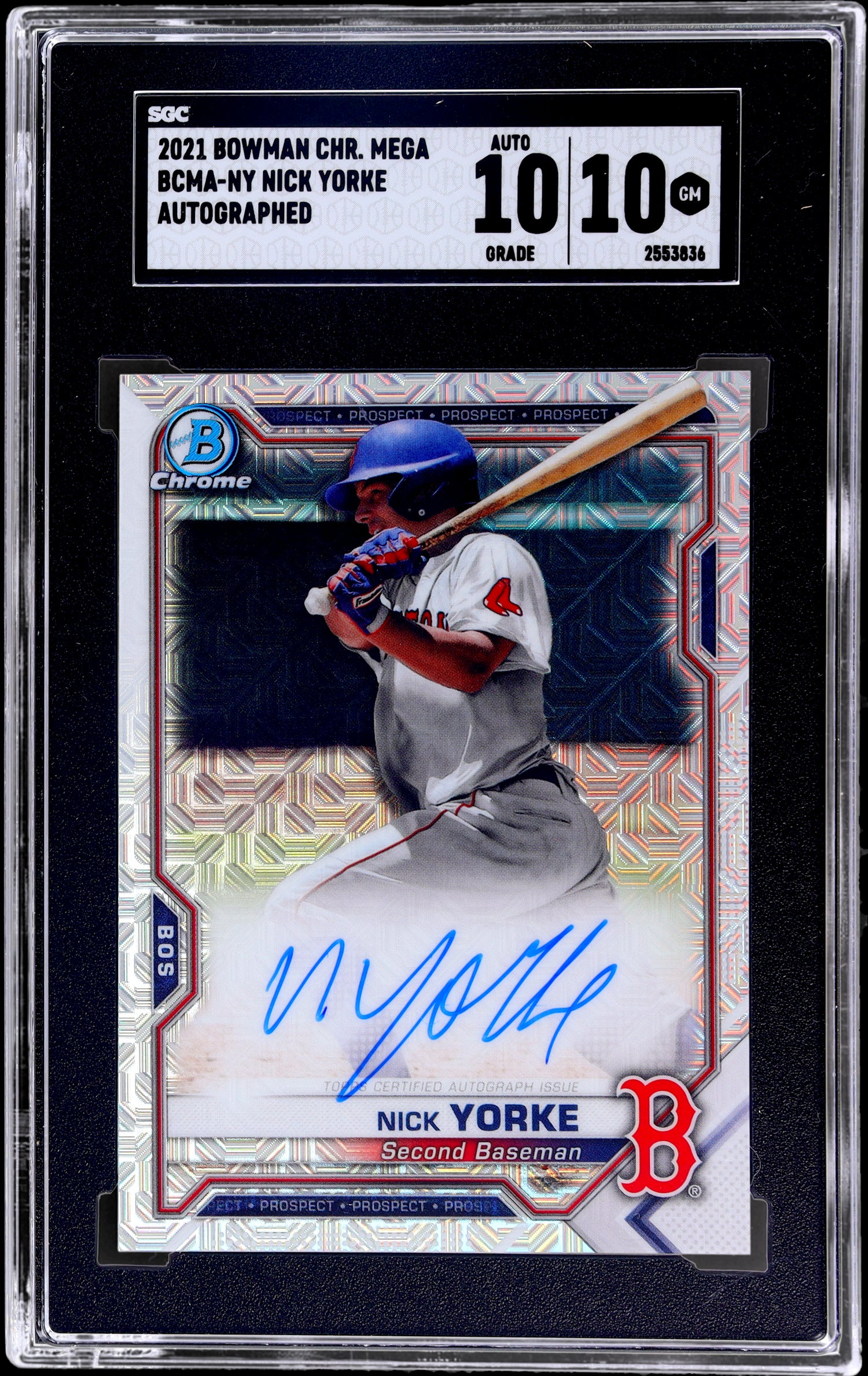 2021 Bowman Chrome Mega Nick Yorke #BCMA-NY Auto SGC 10/10
