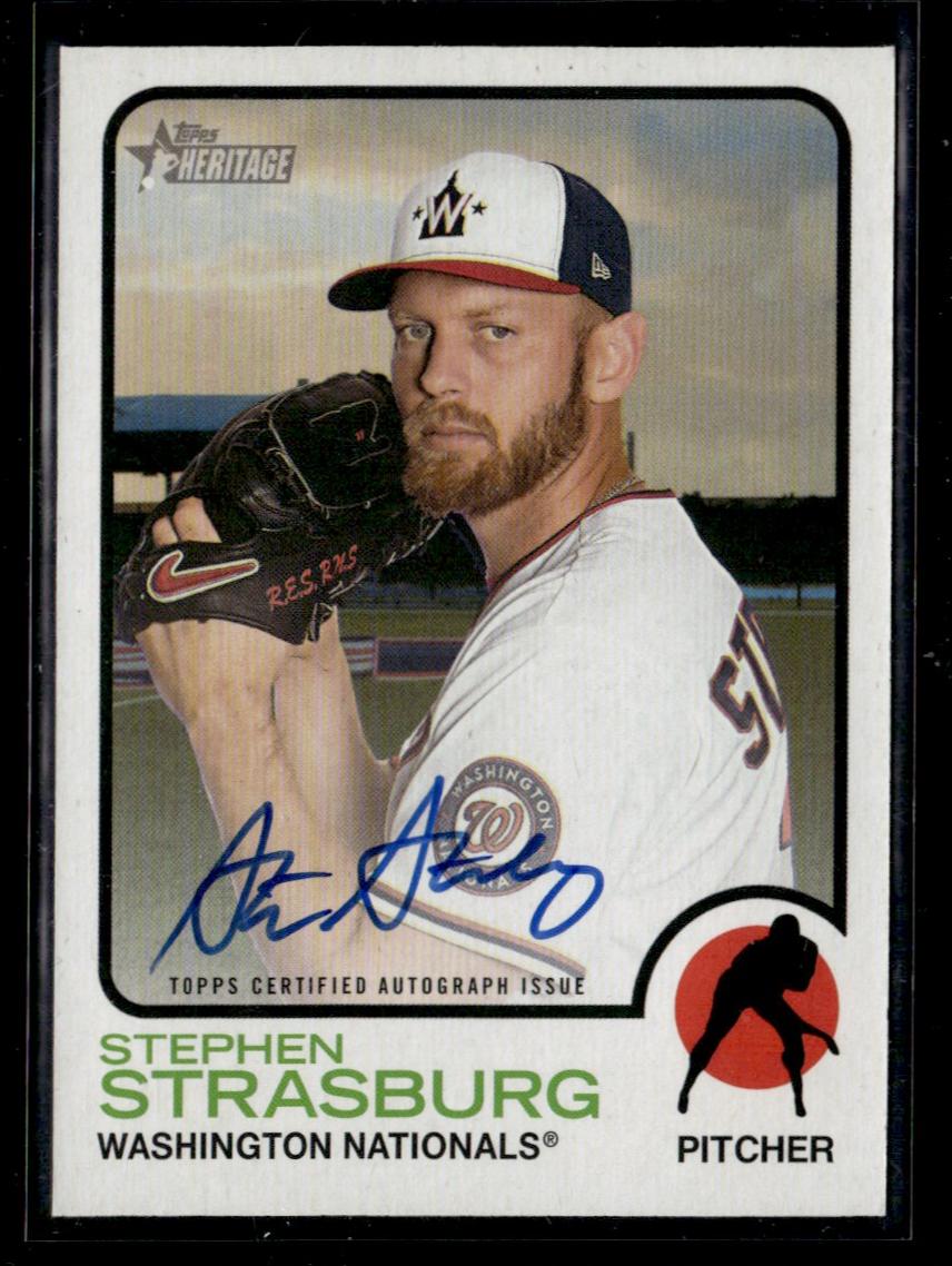 2022 Topps Heritage ROA-SS Stephen Strasburg Topps Certified Autograph Issue Washington Nationals