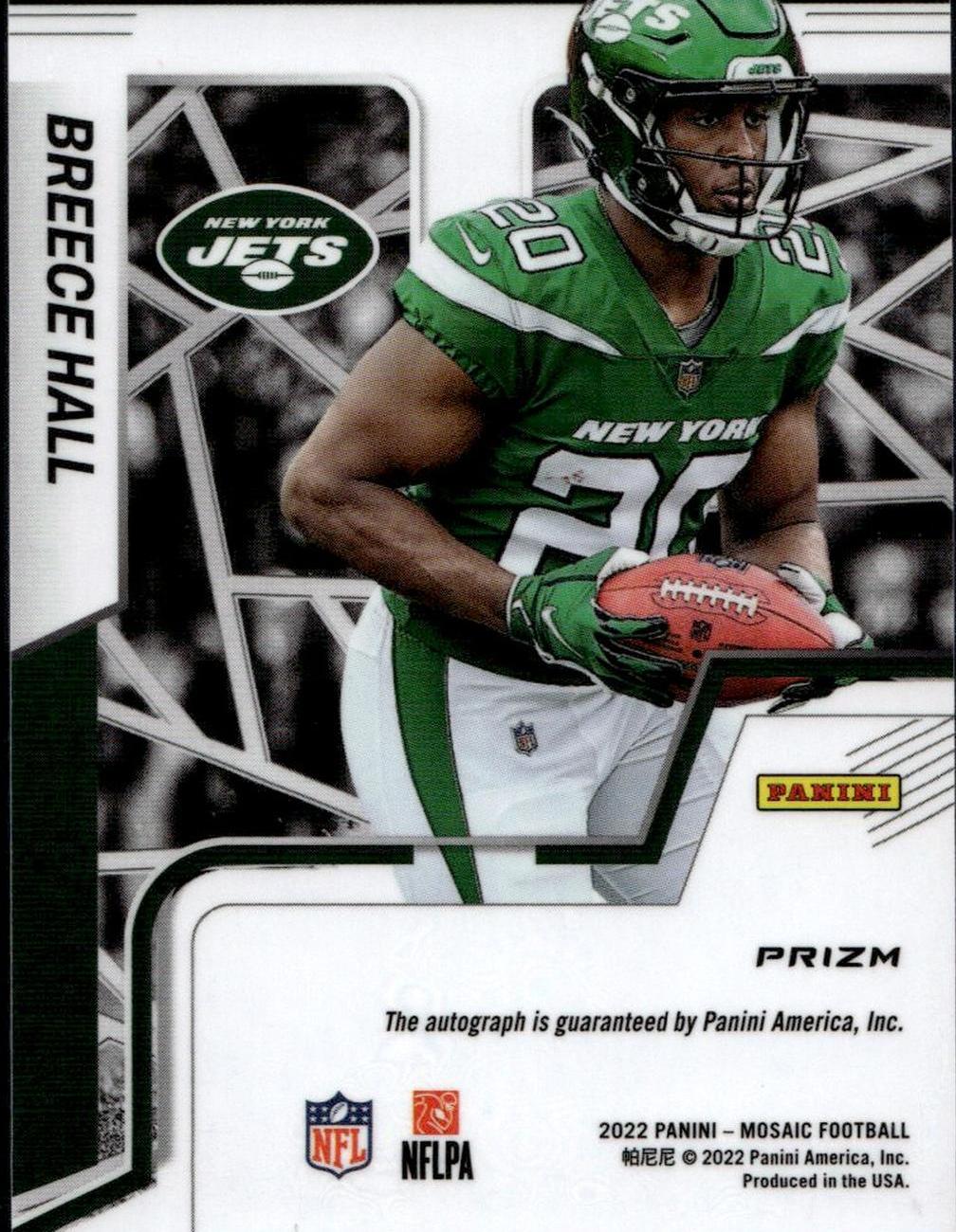 2022 Panini Mosaic #RAM-BH Breece Hall Autographs Rookie New York Jets