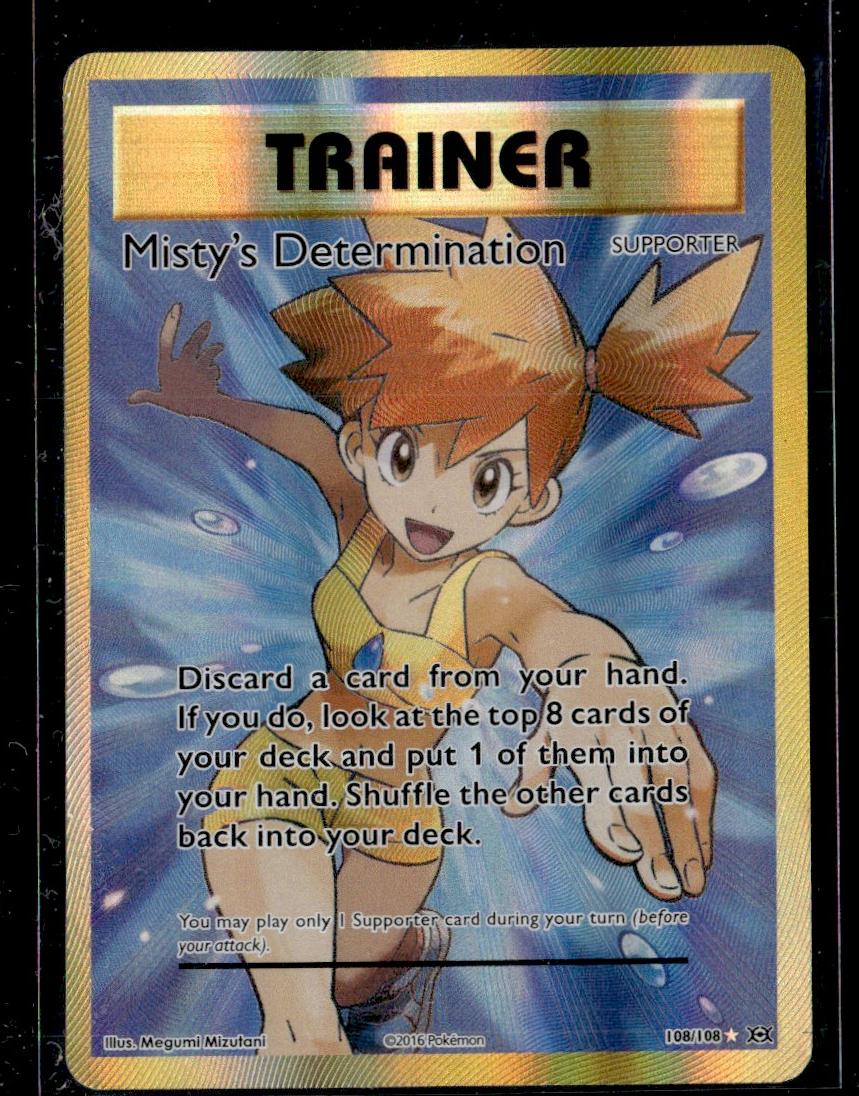 2016 Pokémon XY Evolutions Full Art Trainer Misty #108/108 Holo