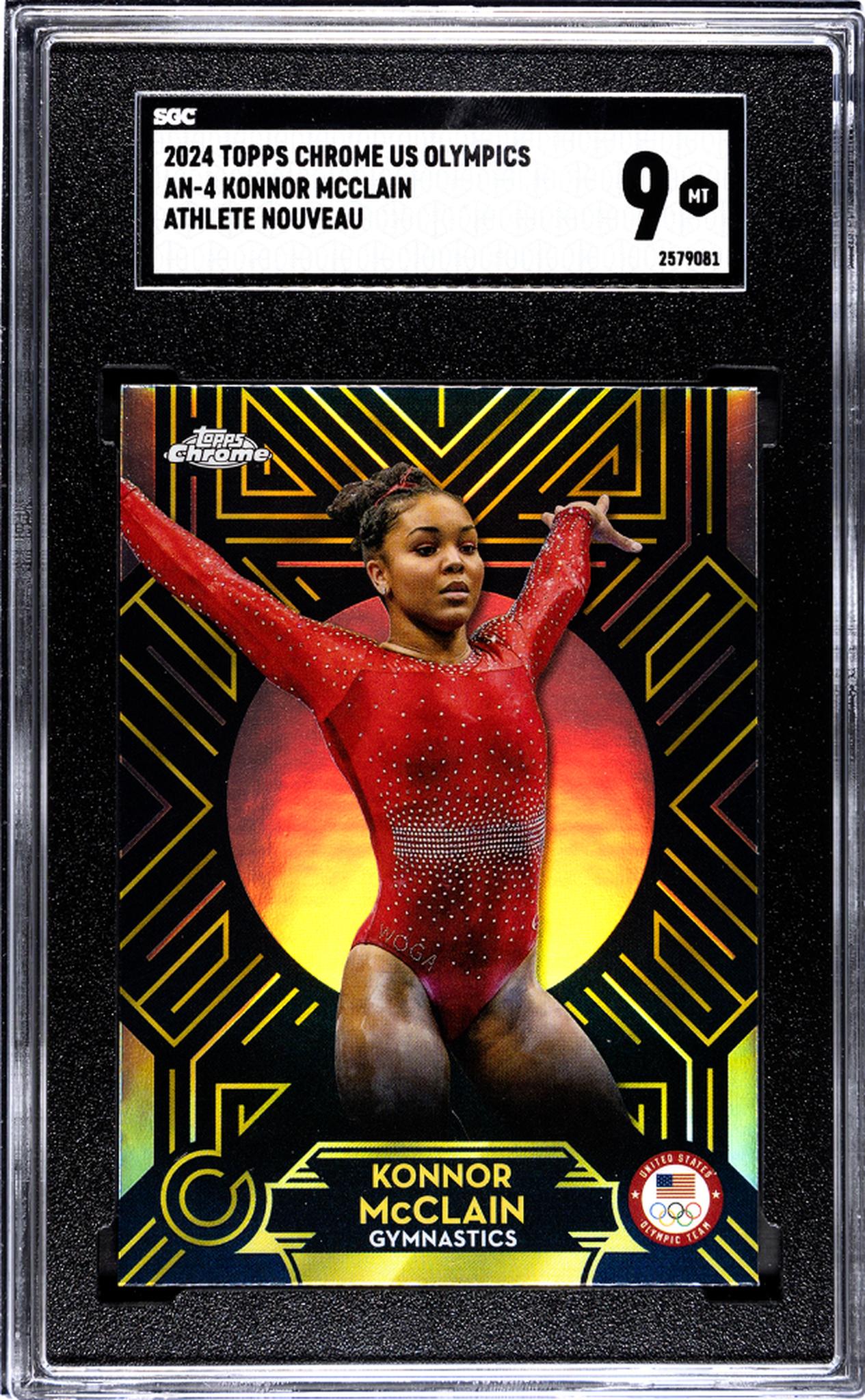 2024 Topps Chrome US Olympics Konnor McClain #AN-4 SGC 9