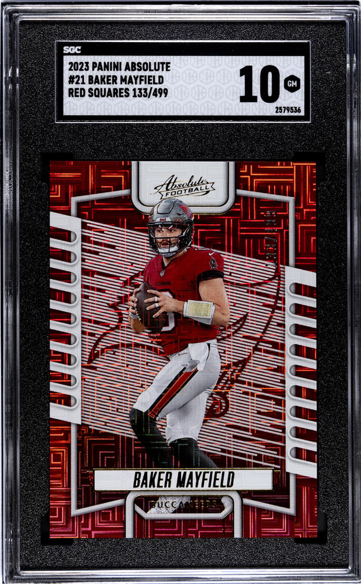 2023 Panini Absolute Baker Mayfield Red Squares #21 /499 SGC 10