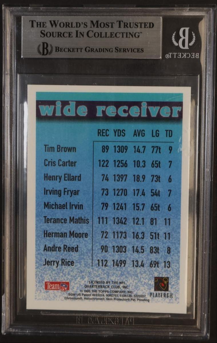 1995 Topps Mystery Finest Refractor Jerry Rice #22 BGS 8.5