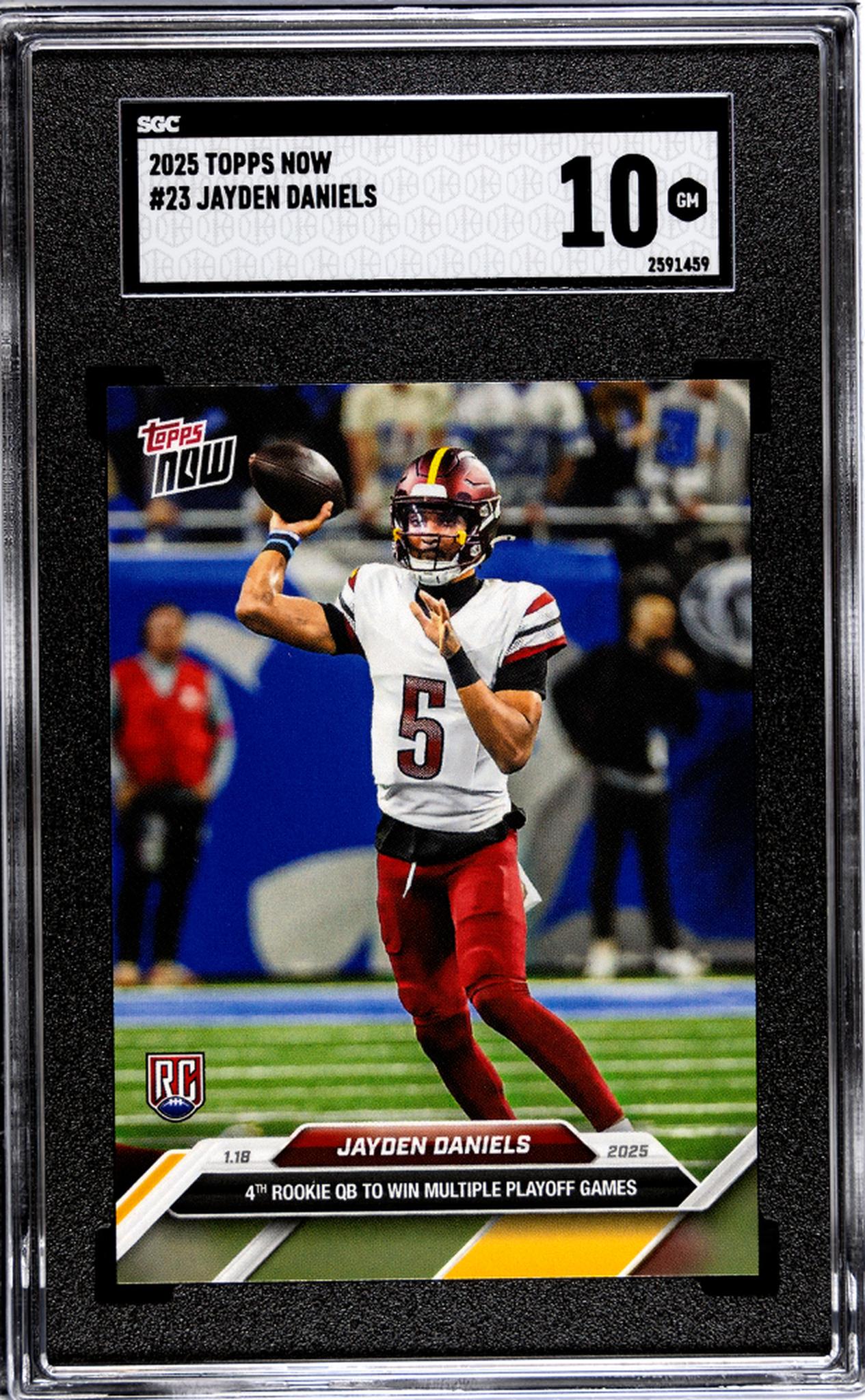 2025 Topps Now #23 Jayden Daniels SGC 10