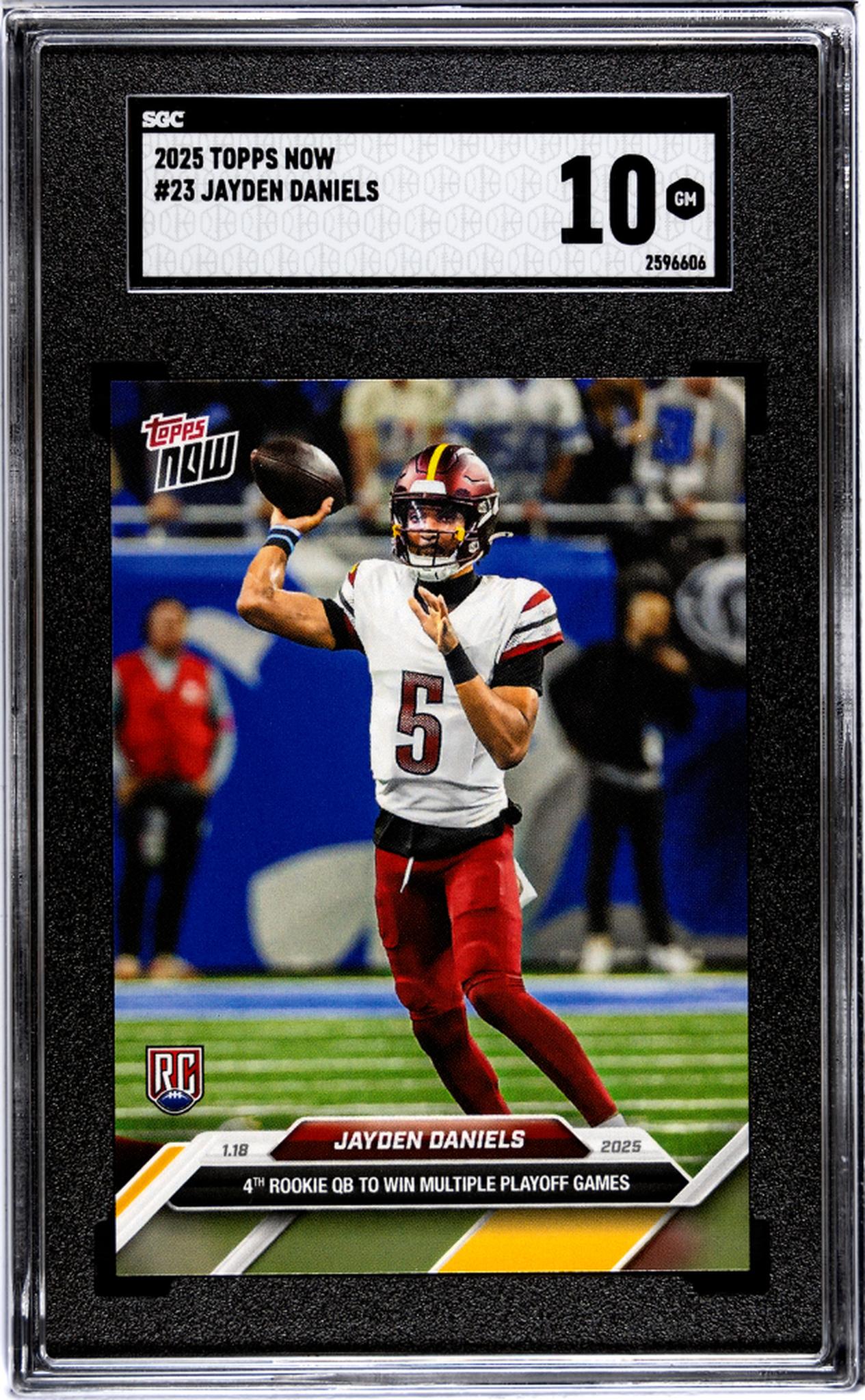 2025 Topps Now #23 Jayden Daniels SGC 10